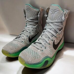 Nike Kobe 10 Elite Elevate Basketball Shoe Mens Sz US 8 Gray Blue